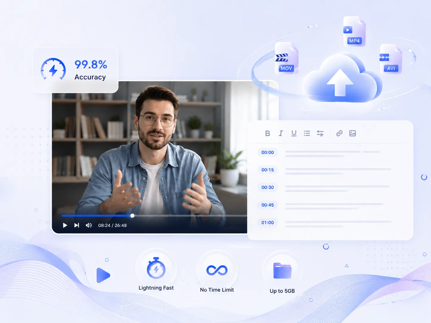 Video Transcript Generator Free No File Size or Time Limit